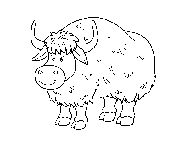 A buffalo coloring page