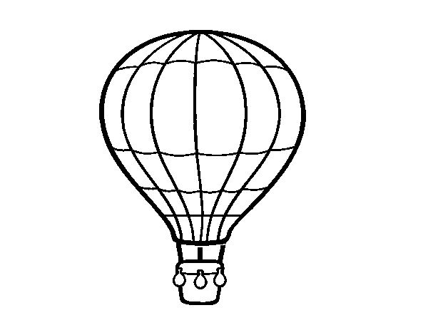 A hot air balloon coloring page