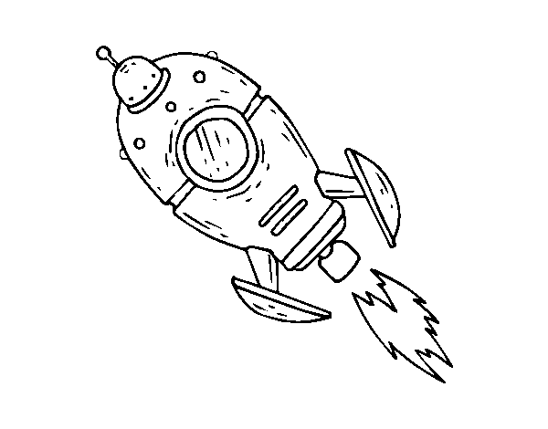 A Space Rocket coloring page