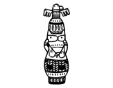 A totem coloring page