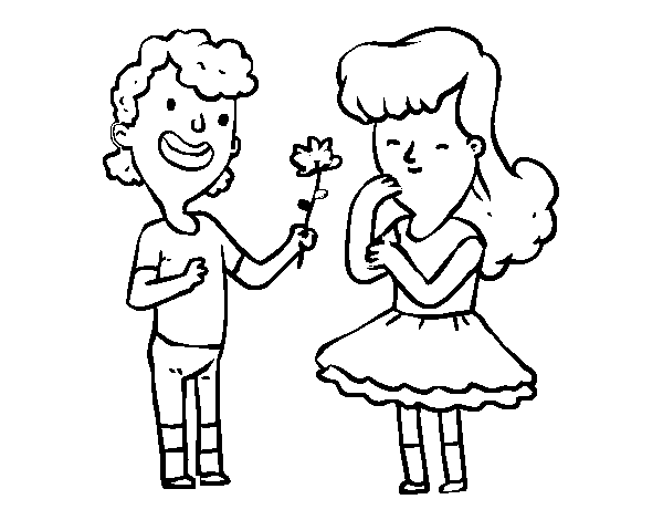 A Valentine's Day gift coloring page