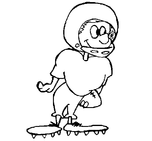 Alert player coloring page