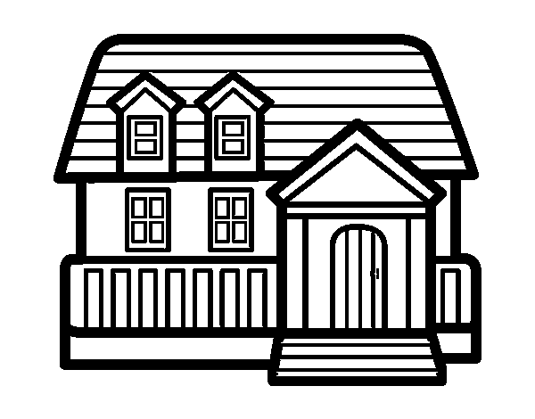 American house coloring page