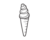 An ice cream cone coloring page