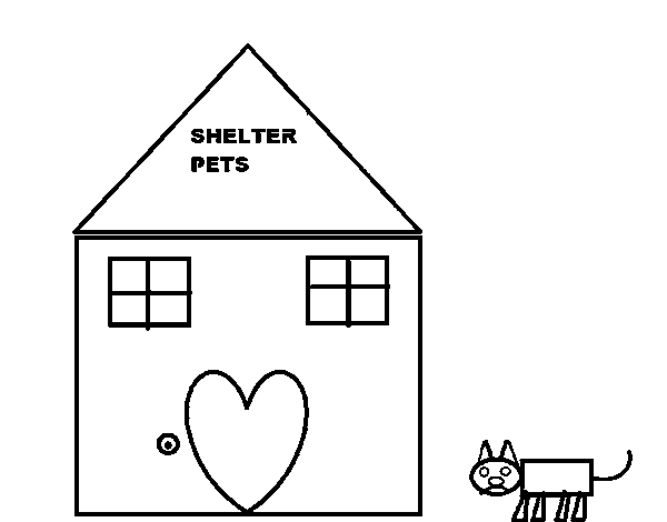 Animal house coloring page