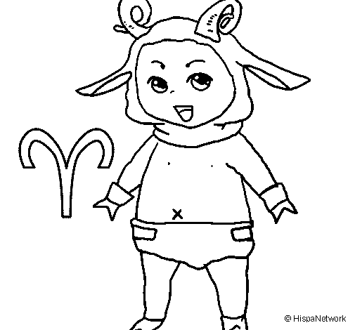 Aries coloring page