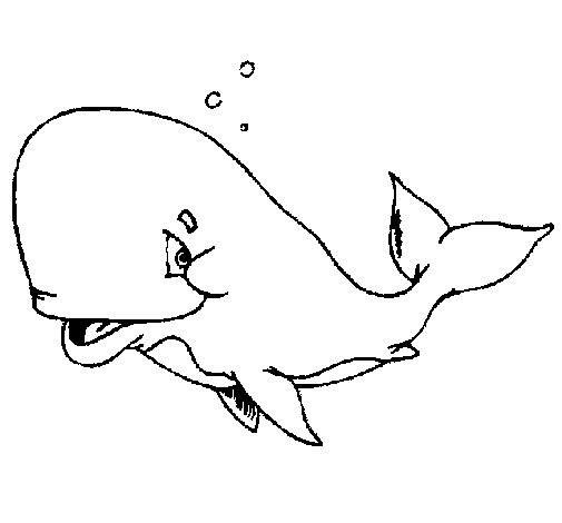 Bashful whale coloring page