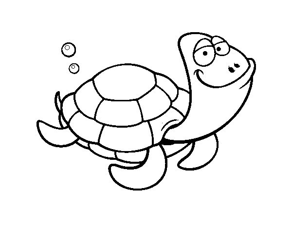 Big-headed turtle coloring page