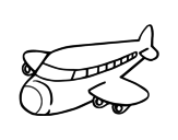 Boeing plane coloring page
