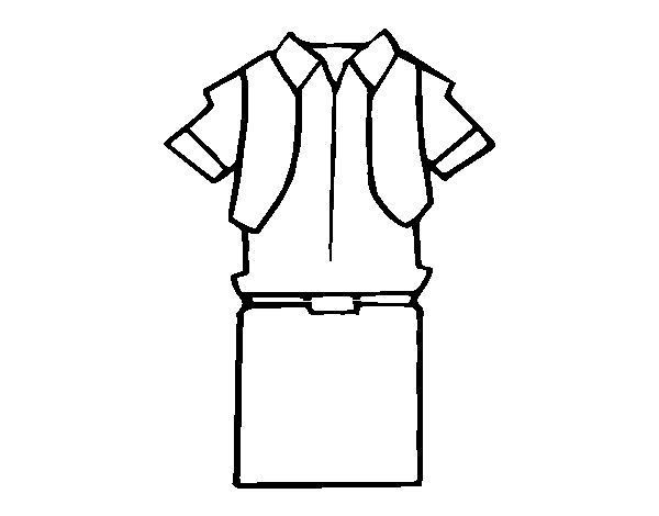 Boy school uniform coloring page