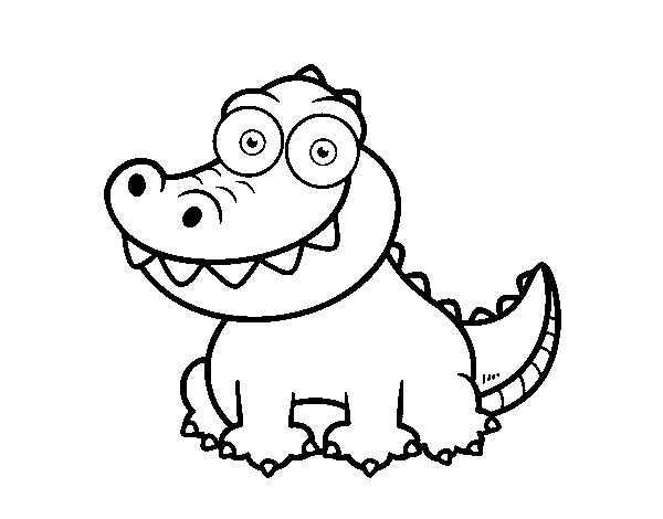 Caiman coloring page