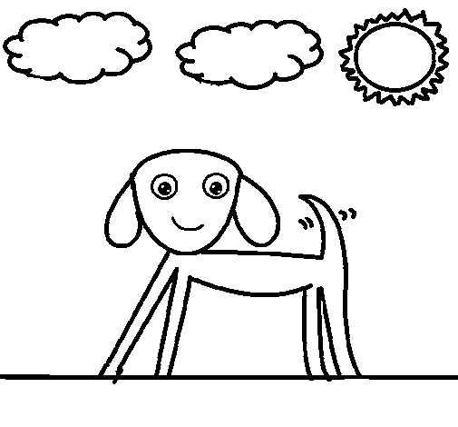 Dog 4 coloring page