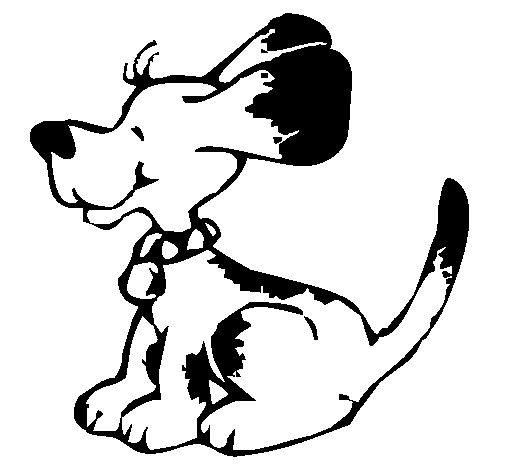 Dog in wind coloring page