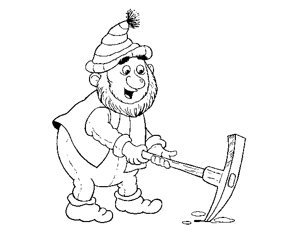 Dwarf with beak coloring page