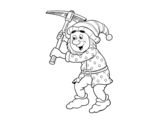 Dwarf worker coloring page