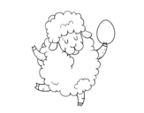 Easter sheep coloring page