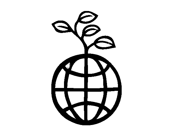 Ecological world coloring page