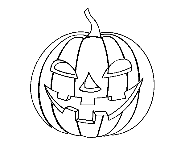 Evil pumpkin coloring page