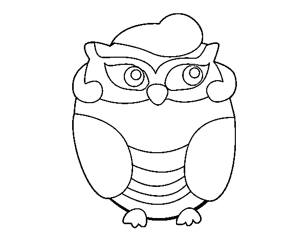 Female owl coloring page