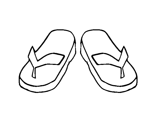 Flip-flops coloring page