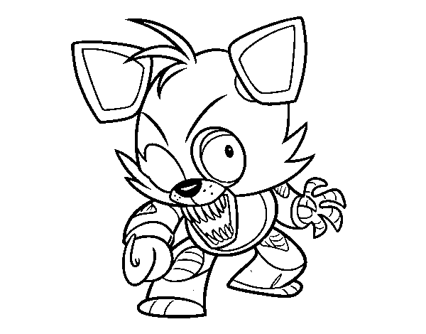 Foxy From Five Nights At Freddy S Coloring Page Coloringcrew