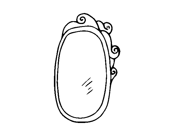 Framed mirror coloring page