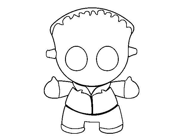 Frankenstein doll coloring page