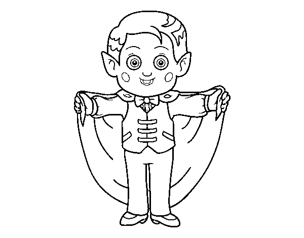 Friendly vampire  coloring page