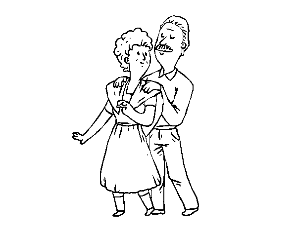 Grandfather and Grandmother coloring page