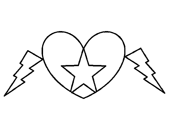 Heart star coloring page - Coloringcrew.com