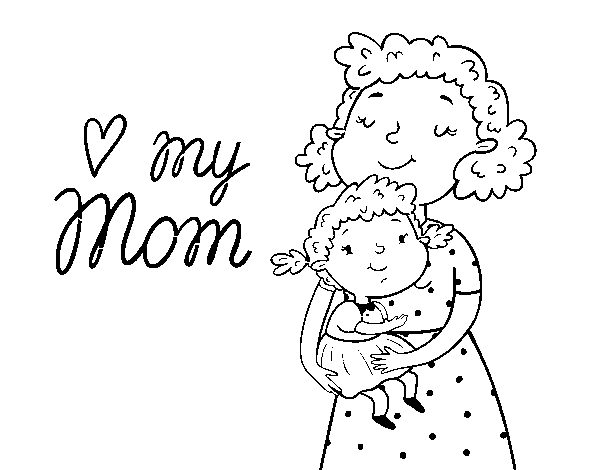 I love my mom coloring page