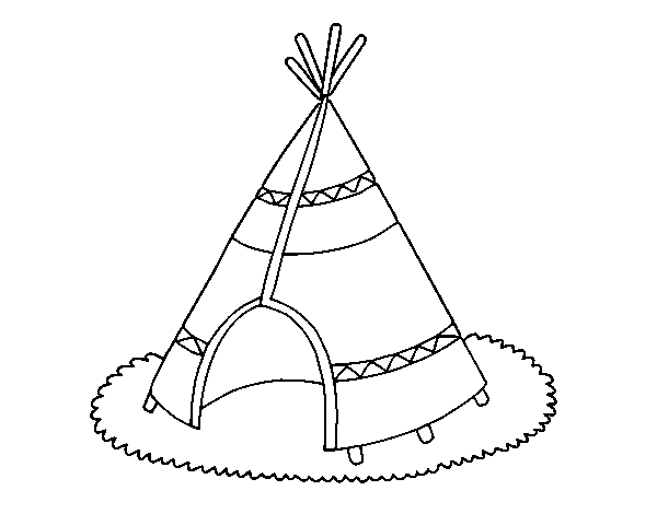 Indian cottage coloring page