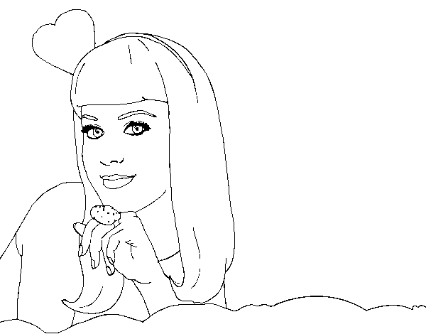 Katy Perry coloring page