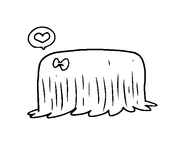 Komondor dog coloring page