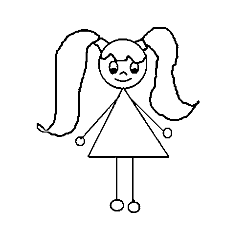 Little girl 12 coloring page