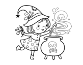 Dibujo de Little witch with potion
