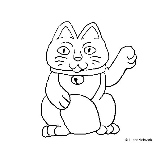 Lucky Cat coloring page - Coloringcrew.com