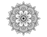 Mandala floral flash coloring page