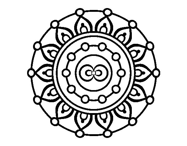 Mandala meditation coloring page