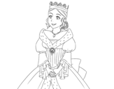 Medieval princess coloring page