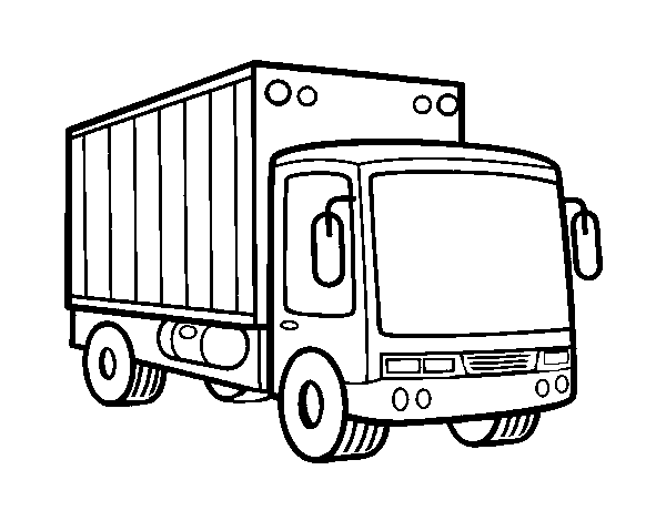 Merchandise truck coloring page