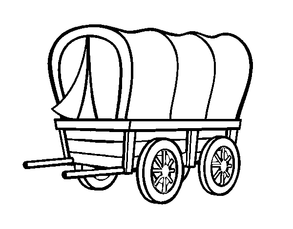 Old west car coloring page