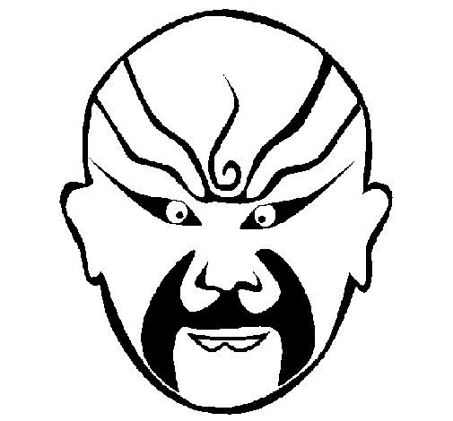 Oriental wrestler coloring page