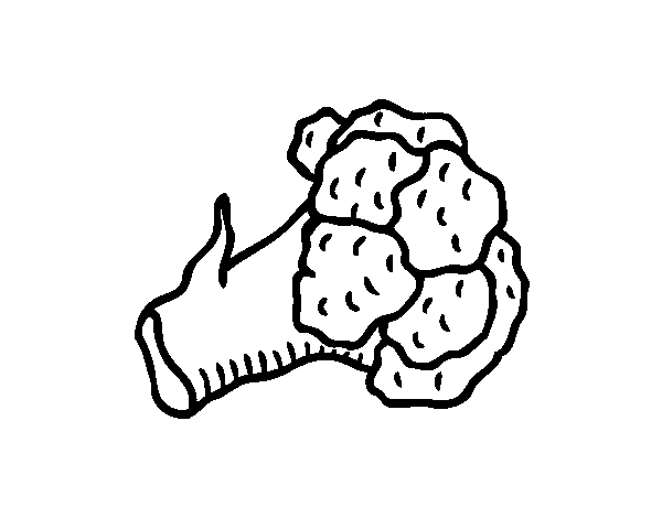 Piece of cauliflower coloring page