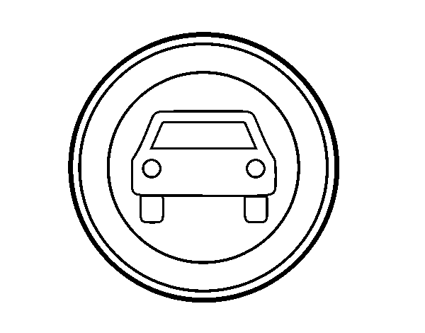 prohibited except motor vehicles input two-wheeled motorcycles without sidecar coloring page