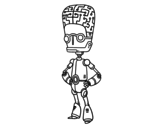 Robot with artificial intelligence coloring page