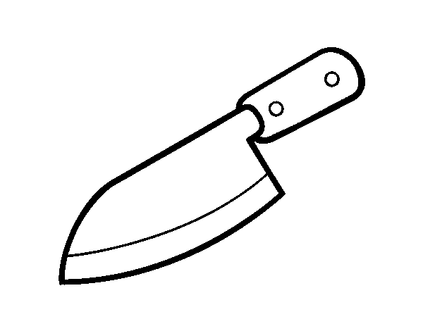 Sharp Knife Coloring Page Coloringcrew