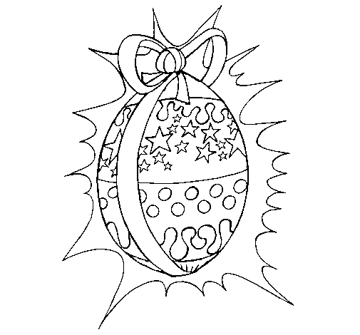 Shiny Easter egg coloring page