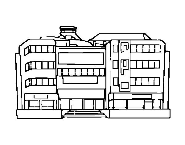 Shopping mall coloring page