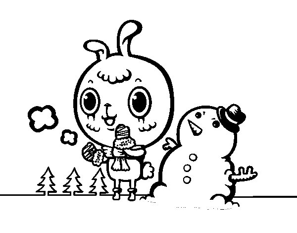 a snowy day coloring pages - photo #13